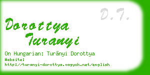 dorottya turanyi business card